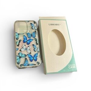 Blue Butterfly Phone Case iPhone 15 Pro new